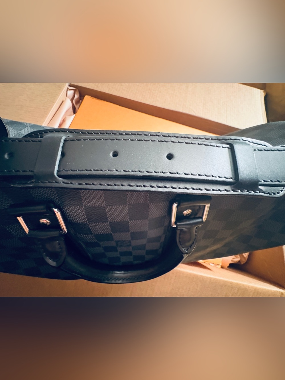 Authentic Louis Vuitton Black / Gray Travel Duffle Bag - Picture 5 of 15